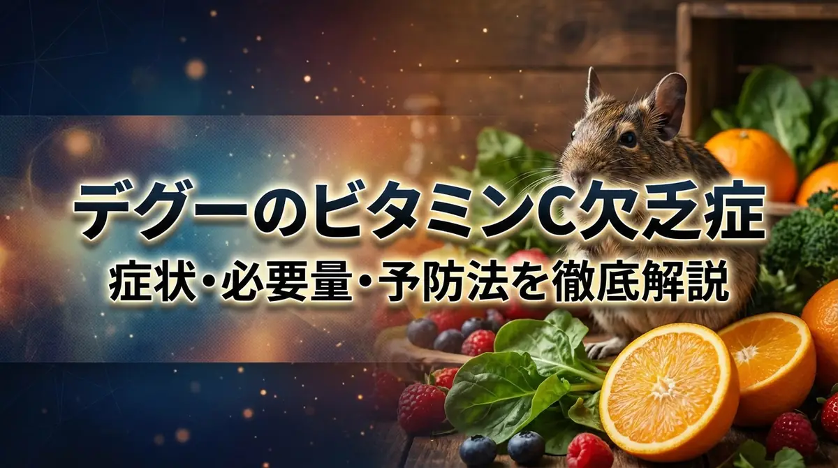 デグーのビタミンC欠乏症|症状・必要量・予防法を徹底解説