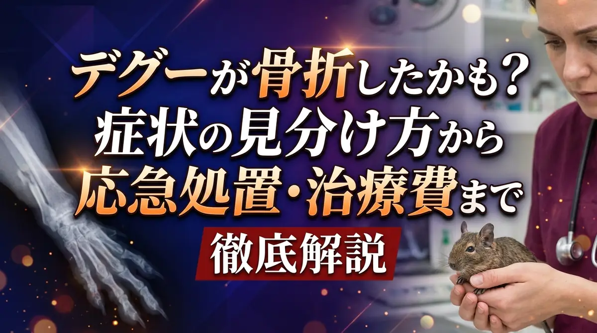 デグーが骨折したかも?症状の見分け方から応急処置・治療費まで徹底解説