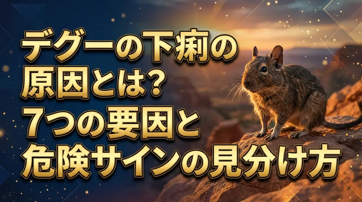 デグーの下痢の原因とは?7つの要因と危険サインの見分け方