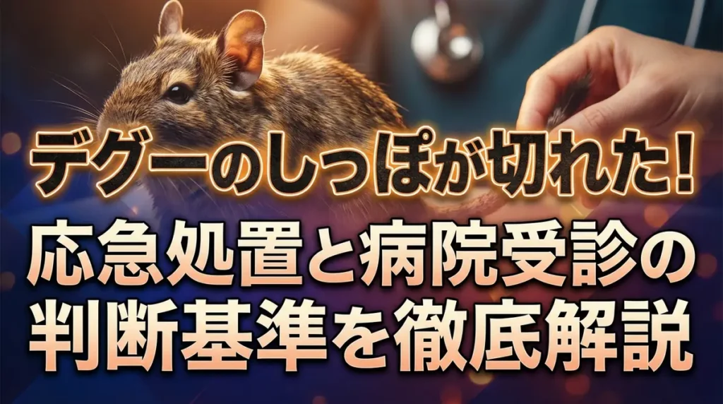 デグーのしっぽが切れた！応急処置と病院受診の判断基準を徹底解説