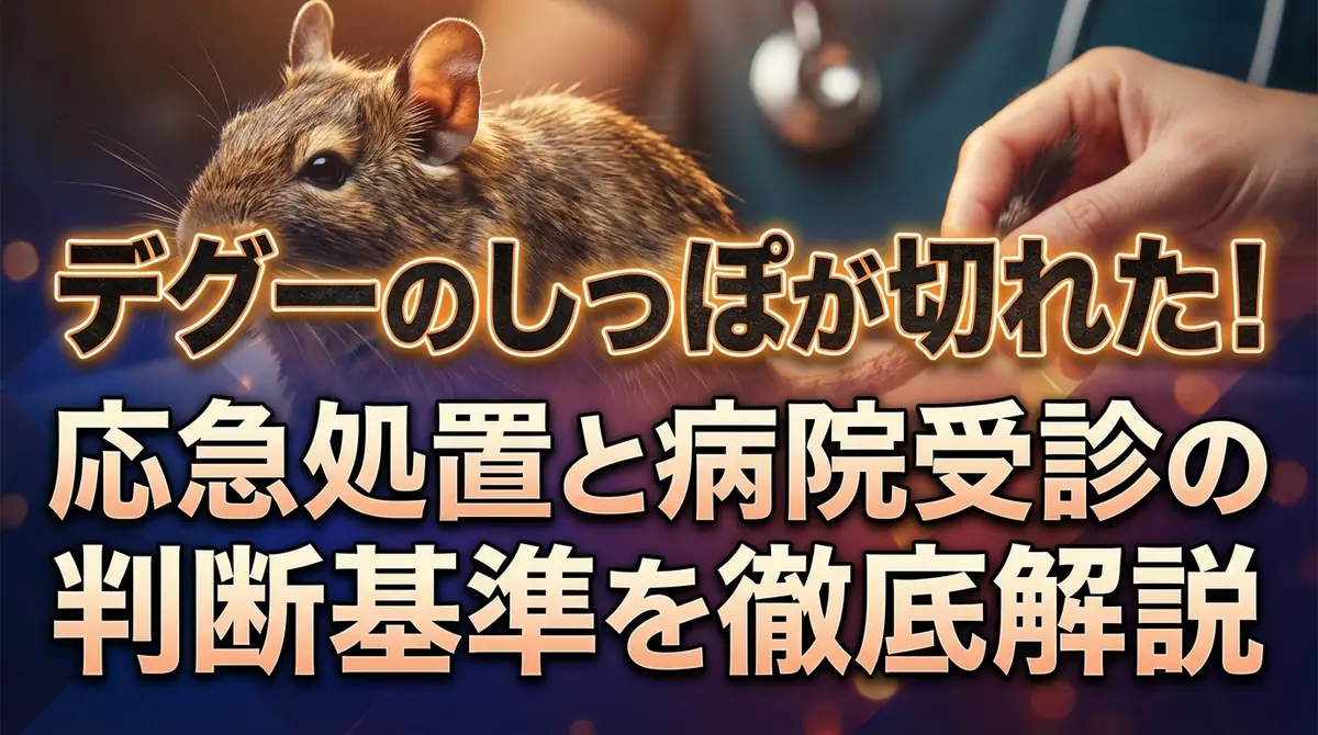 デグーのしっぽが切れた！応急処置と病院受診の判断基準を徹底解説