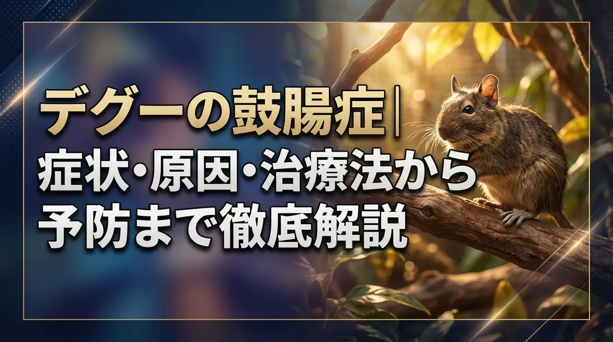 デグーの鼓腸症｜症状・原因・治療法から予防まで徹底解説
