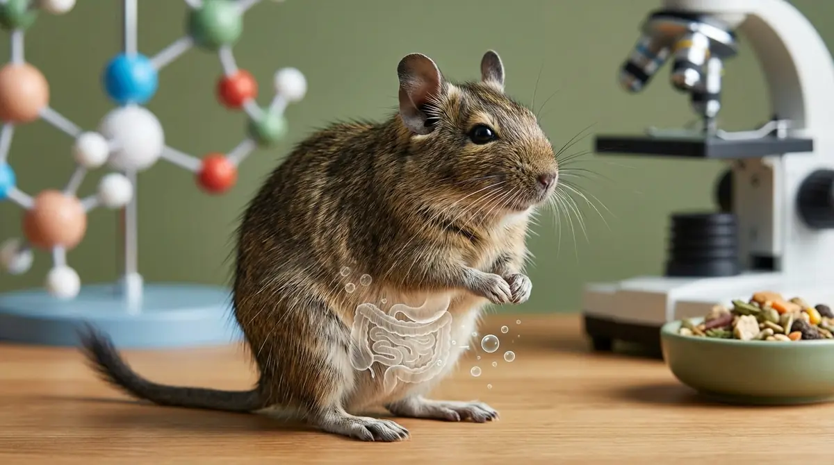 デグーの鼓腸症とは？原因とメカニズム