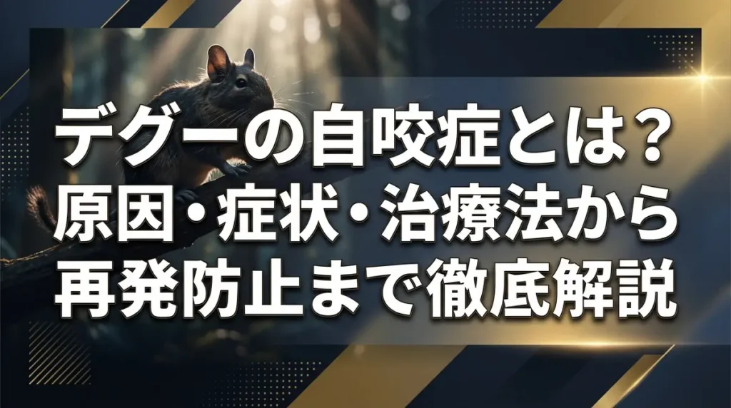 デグーの自咬症とは？原因・症状・治療法から再発防止まで徹底解説