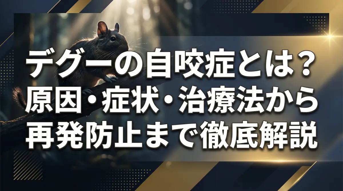 デグーの自咬症とは？原因・症状・治療法から再発防止まで徹底解説