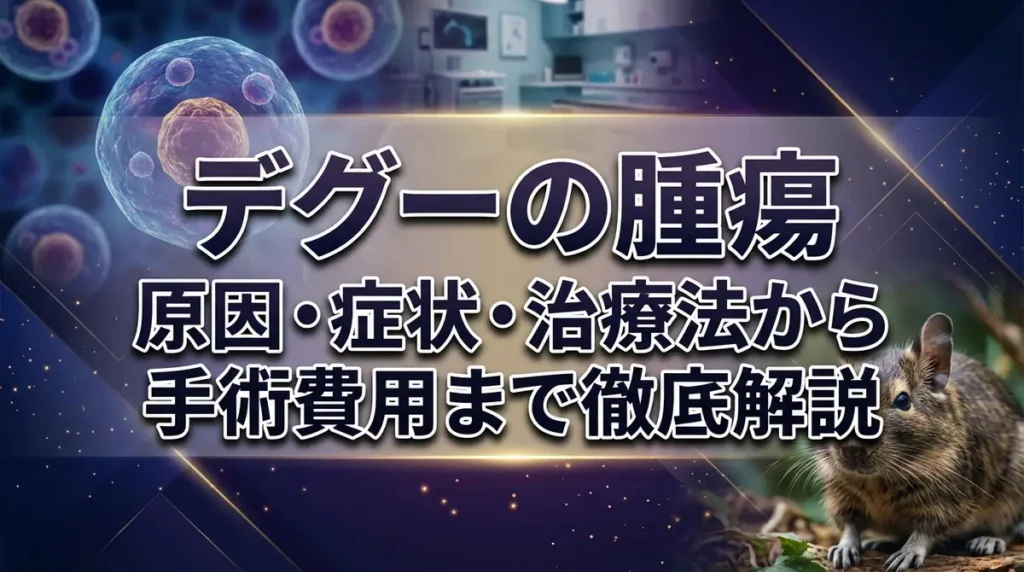 デグーの腫瘍｜原因・症状・治療法から手術費用まで徹底解説