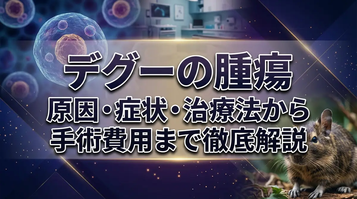 デグーの腫瘍｜原因・症状・治療法から手術費用まで徹底解説