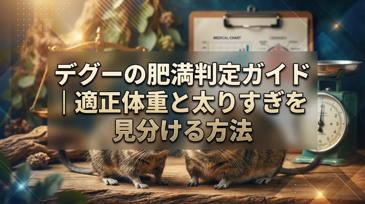 デグーの肥満判定ガイド|適正体重と太りすぎを見分ける方法