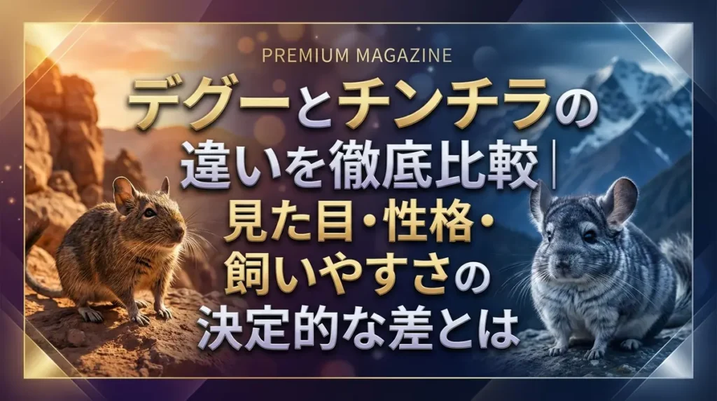 デグーとチンチラの違いを徹底比較｜見た目・性格・飼いやすさの決定的な差とは