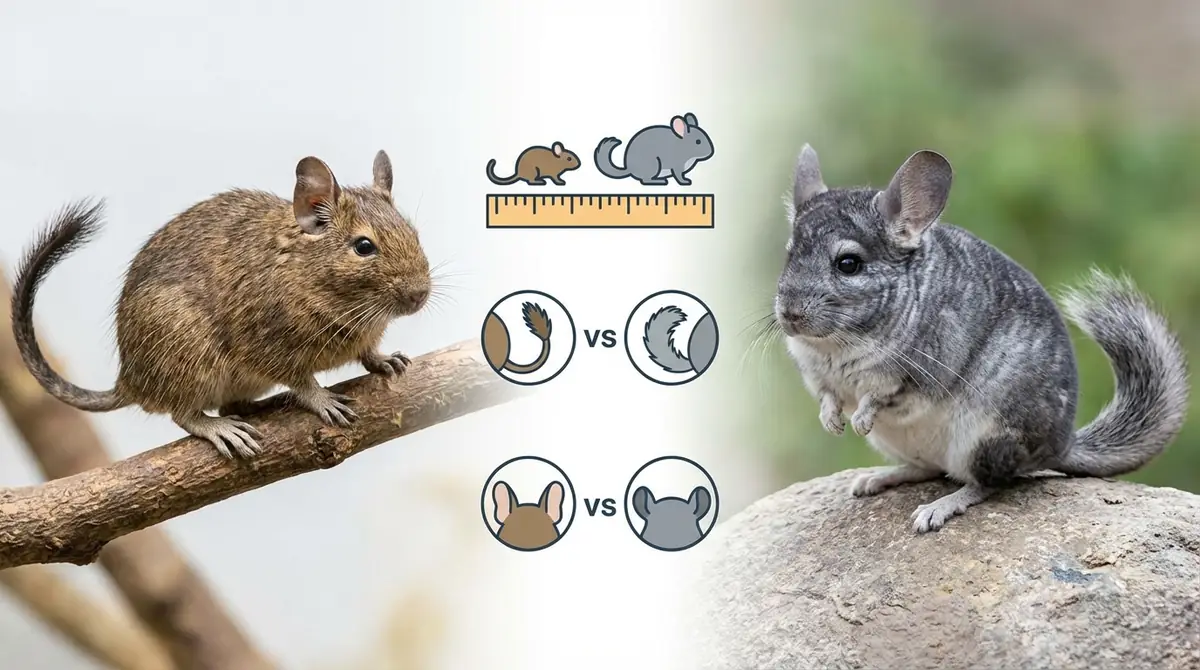 【結論】デグーとチンチラは別の動物!3つの決定的な違い