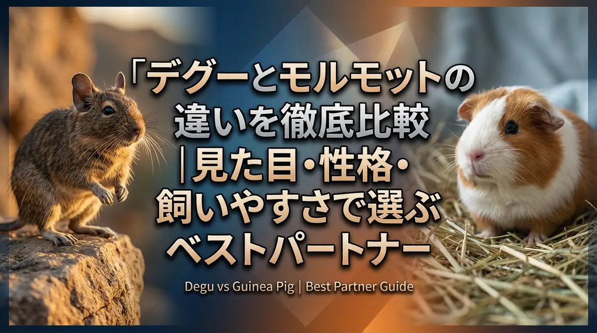 デグーとモルモットの違いを徹底比較|見た目・性格・飼いやすさで選ぶベストパートナー