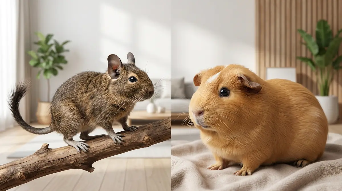 デグーとモルモットの見た目・体の違い|見分け方のポイント