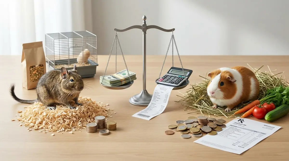 デグーとモルモットの飼育費用を比較|初期費用・維持費の違い