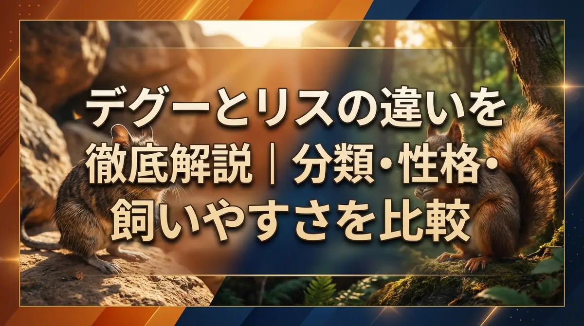 デグーとリスの違いを徹底解説｜分類・性格・飼いやすさを比較