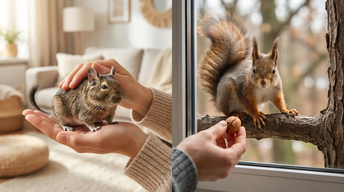 性格・習性の違い｜人に懐きやすいのはデグーとリスどっち？