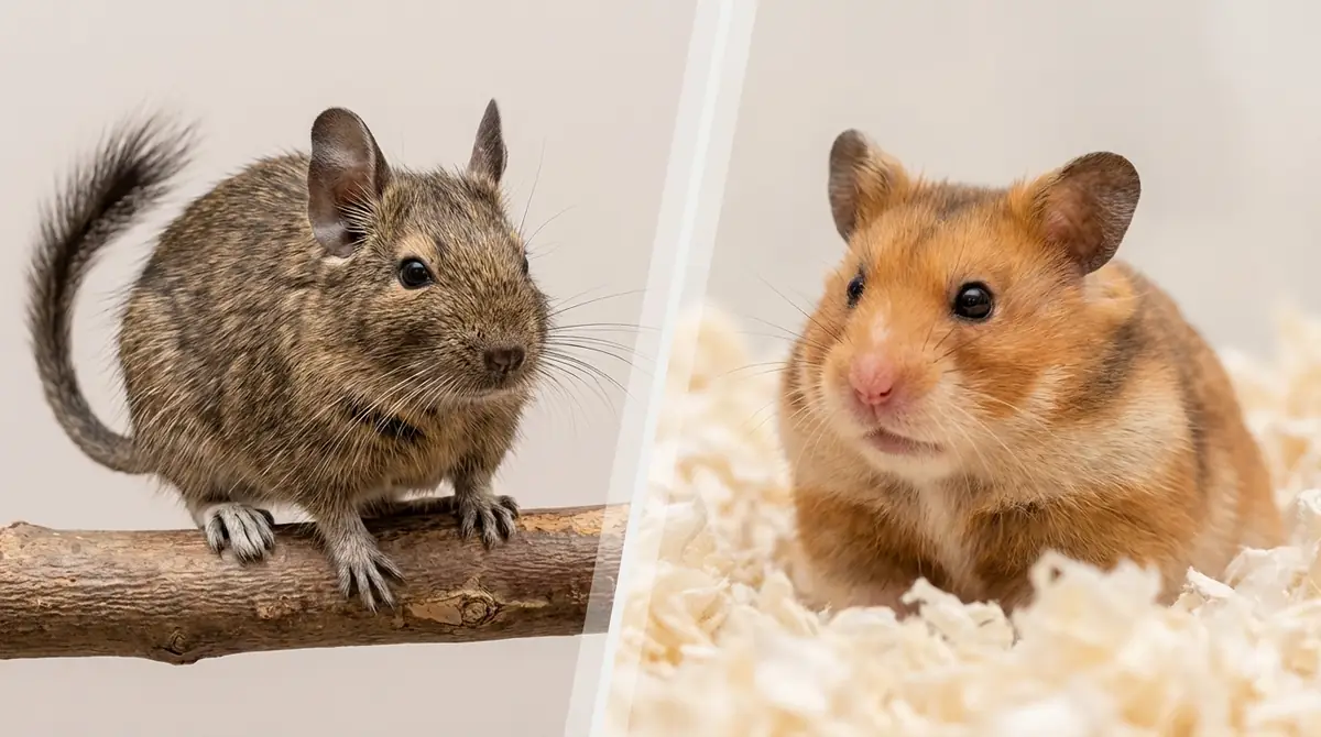 見た目の違いを写真で比較｜デグーとハムスターの外見的特徴