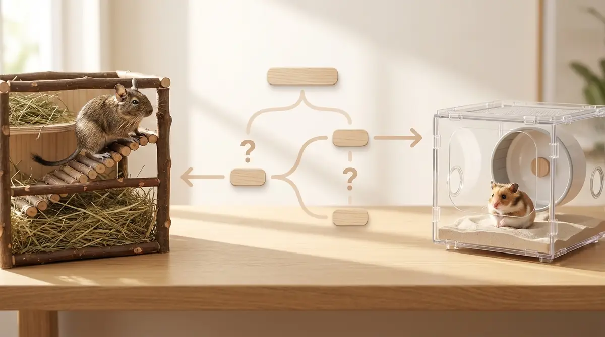 【診断チャート】デグーとハムスターどっちが向いてる？