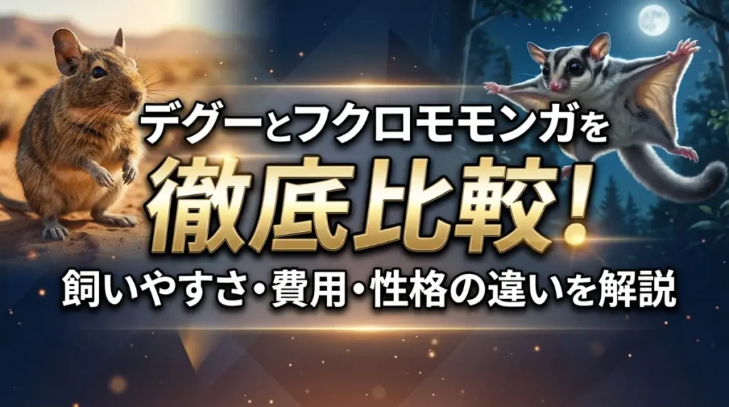 デグーとフクロモモンガを徹底比較！飼いやすさ・費用・性格の違いを解説
