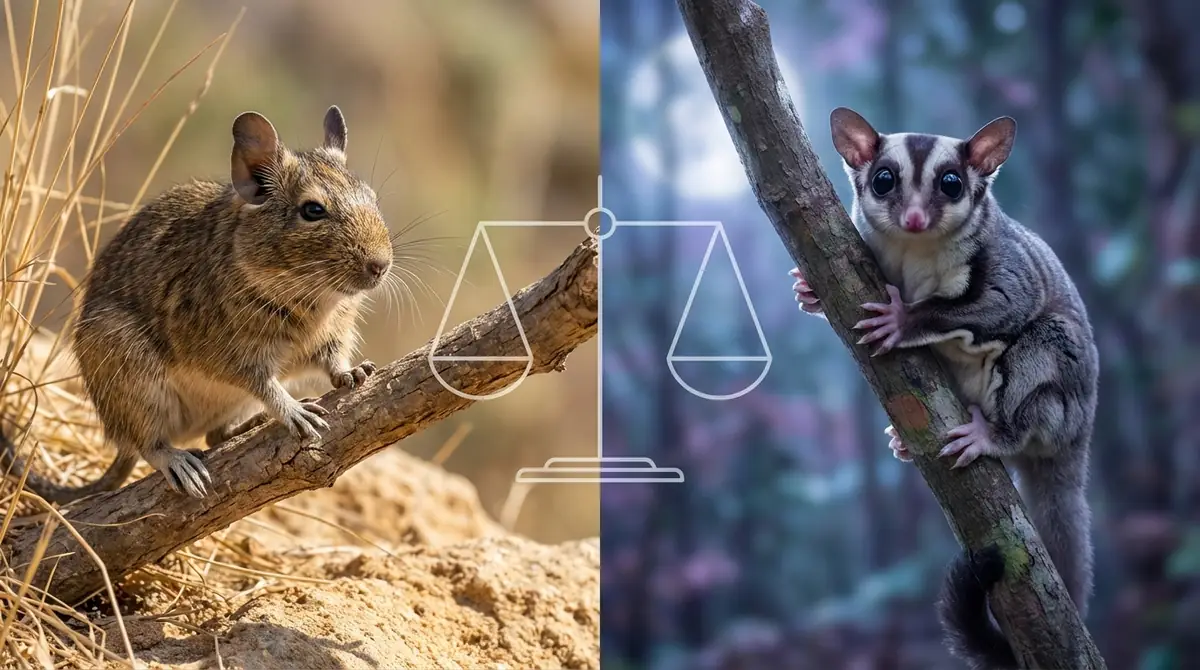 【結論】デグーとフクロモモンガはどっちが飼いやすい?比較表で即チェック