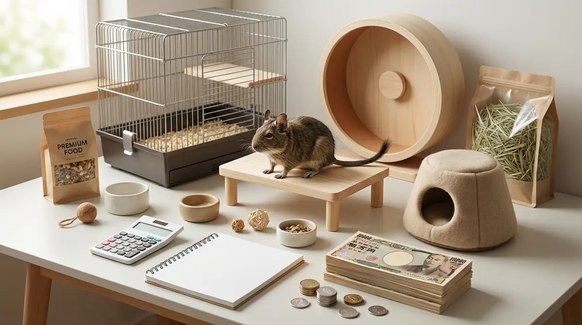 【結論】デグーの初期費用は3〜7万円｜内訳一覧表