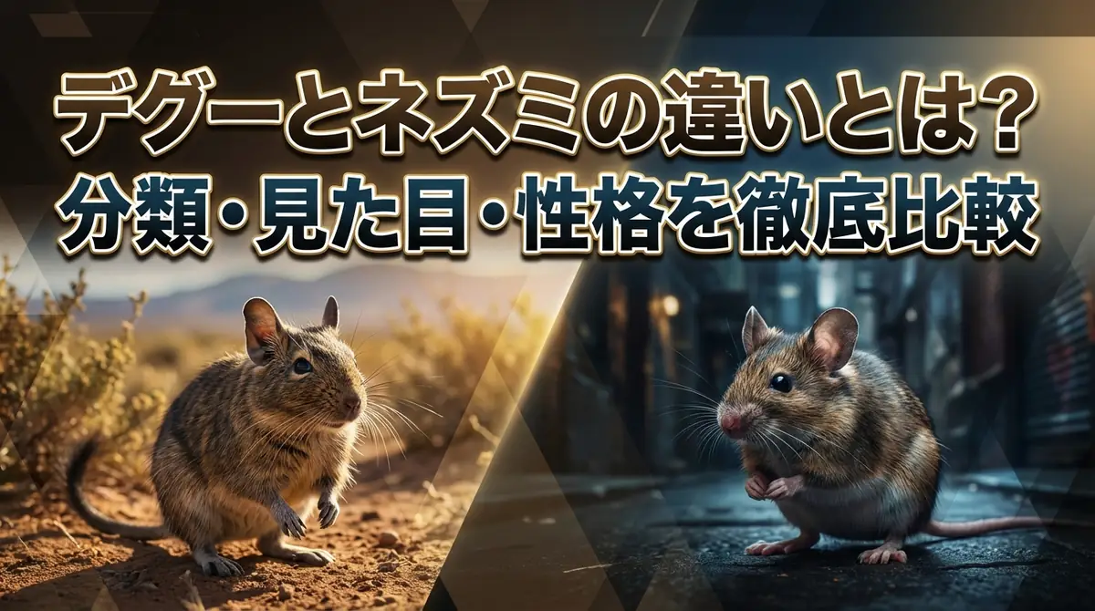 デグーとネズミの違いとは?分類・見た目・性格を徹底比較
