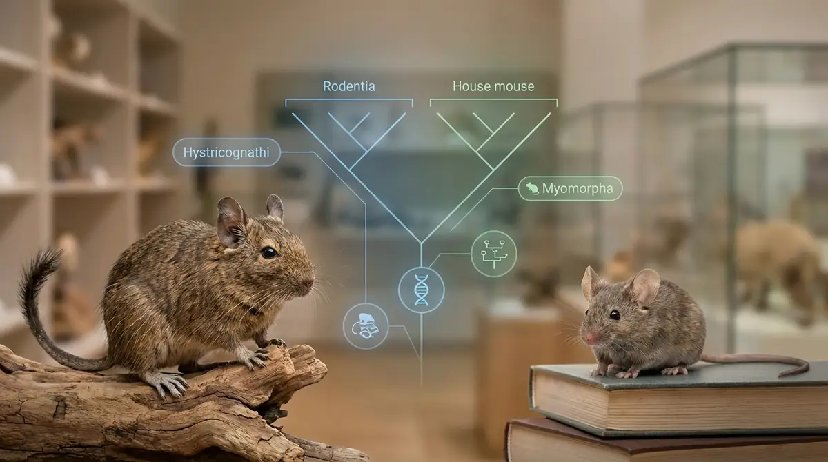デグーとネズミの分類の違い|図解でわかる生物学的な関係