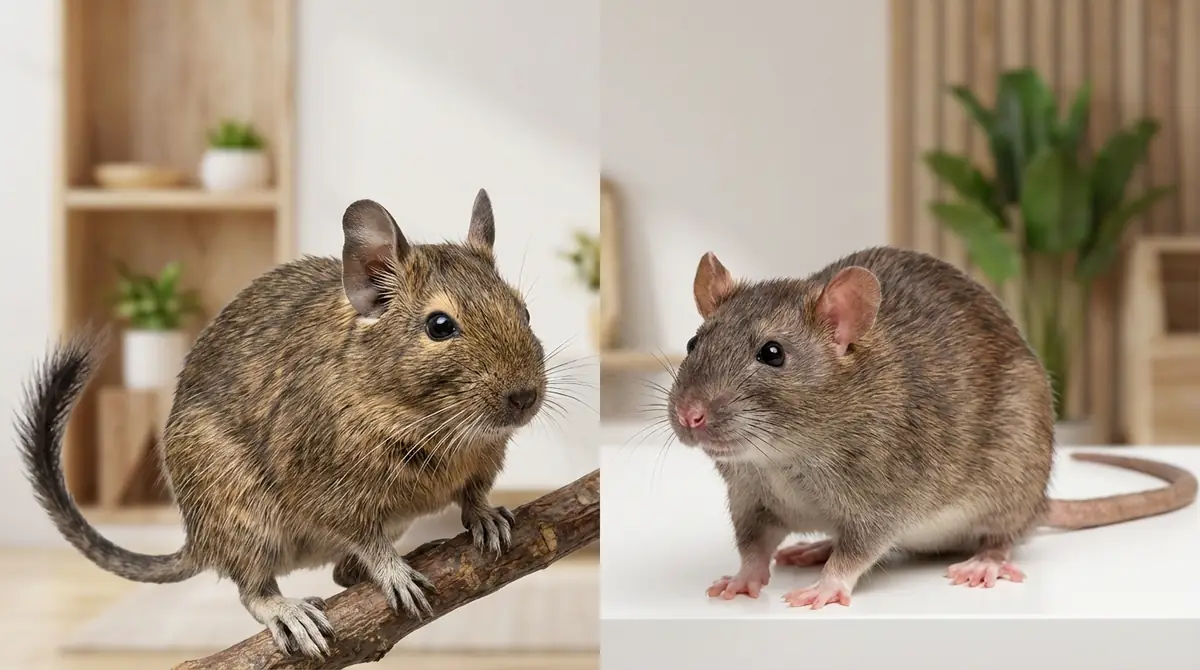 デグーとネズミの見た目の違い|見分ける5つのポイント