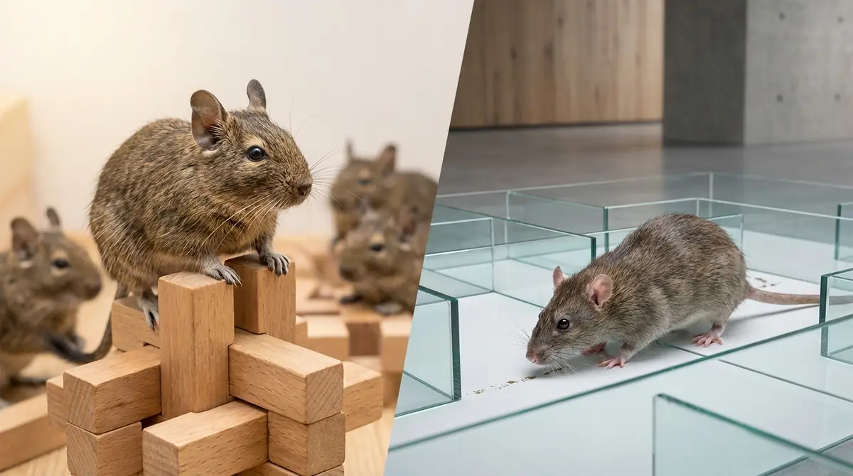 デグーとネズミの性格・能力の違い|知能と社会性を比較