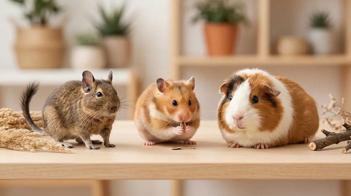 デグー・ハムスター・モルモットの違いを比較