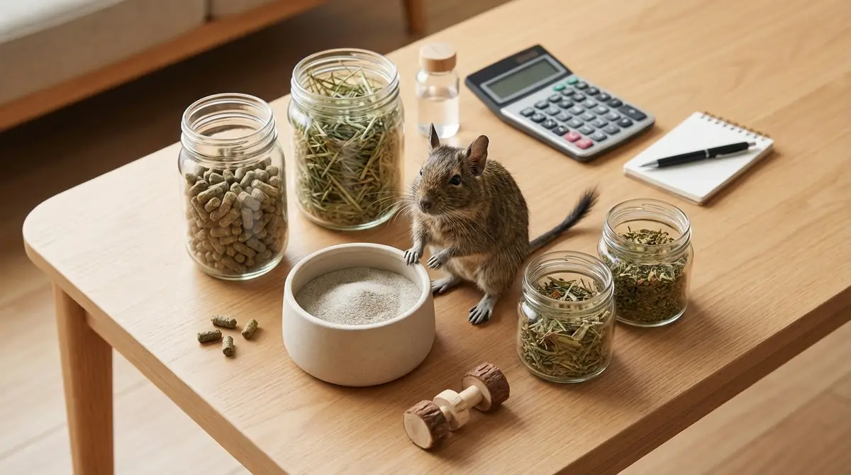 デグーの月々費用の内訳を項目別に解説