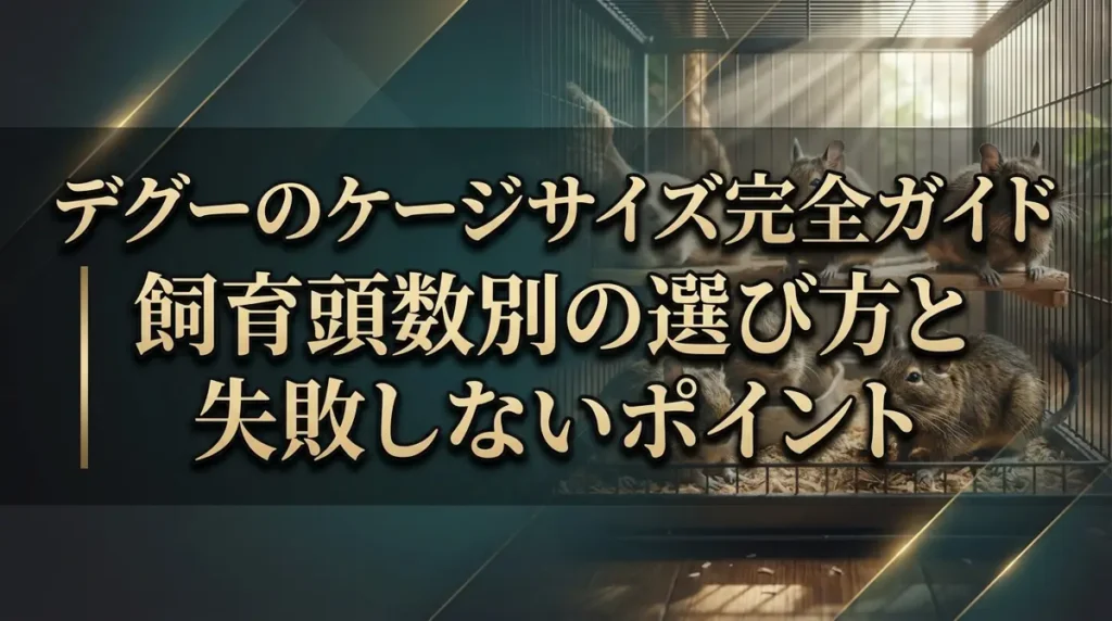 デグーのケージサイズ完全ガイド｜飼育頭数別の選び方と失敗しないポイント