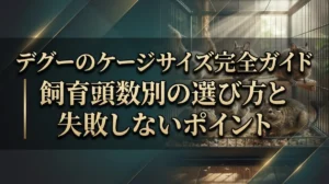 デグーのケージサイズ完全ガイド｜飼育頭数別の選び方と失敗しないポイント