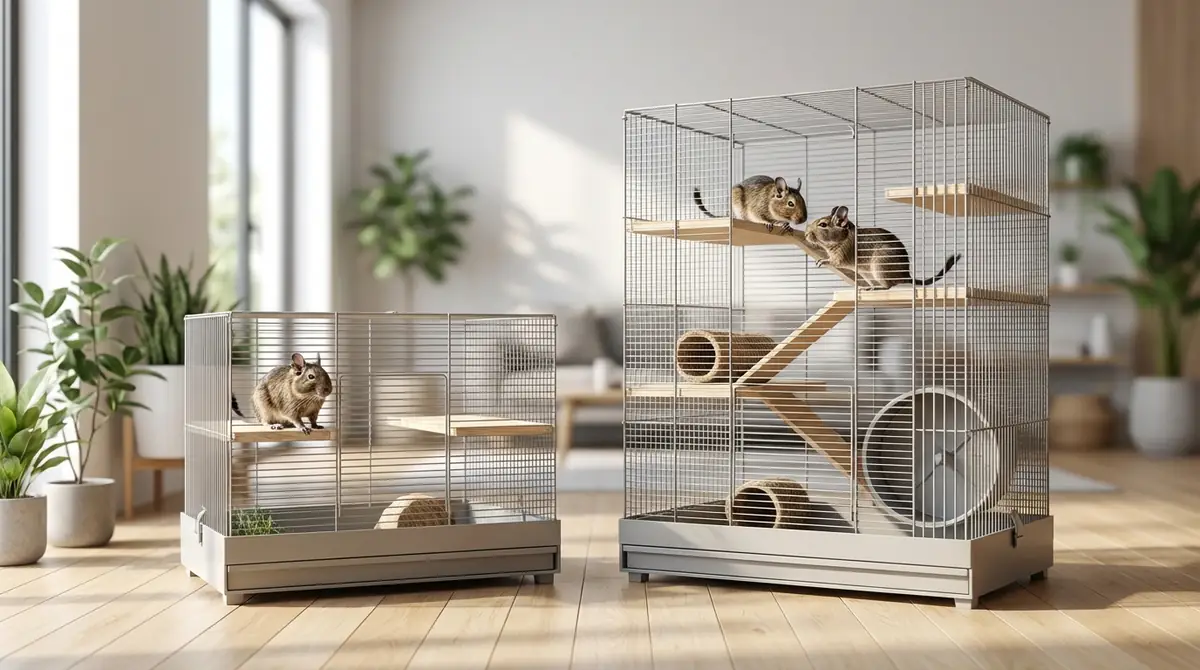 【結論】デグーのケージサイズ早見表|1匹・多頭飼い別の推奨サイズ