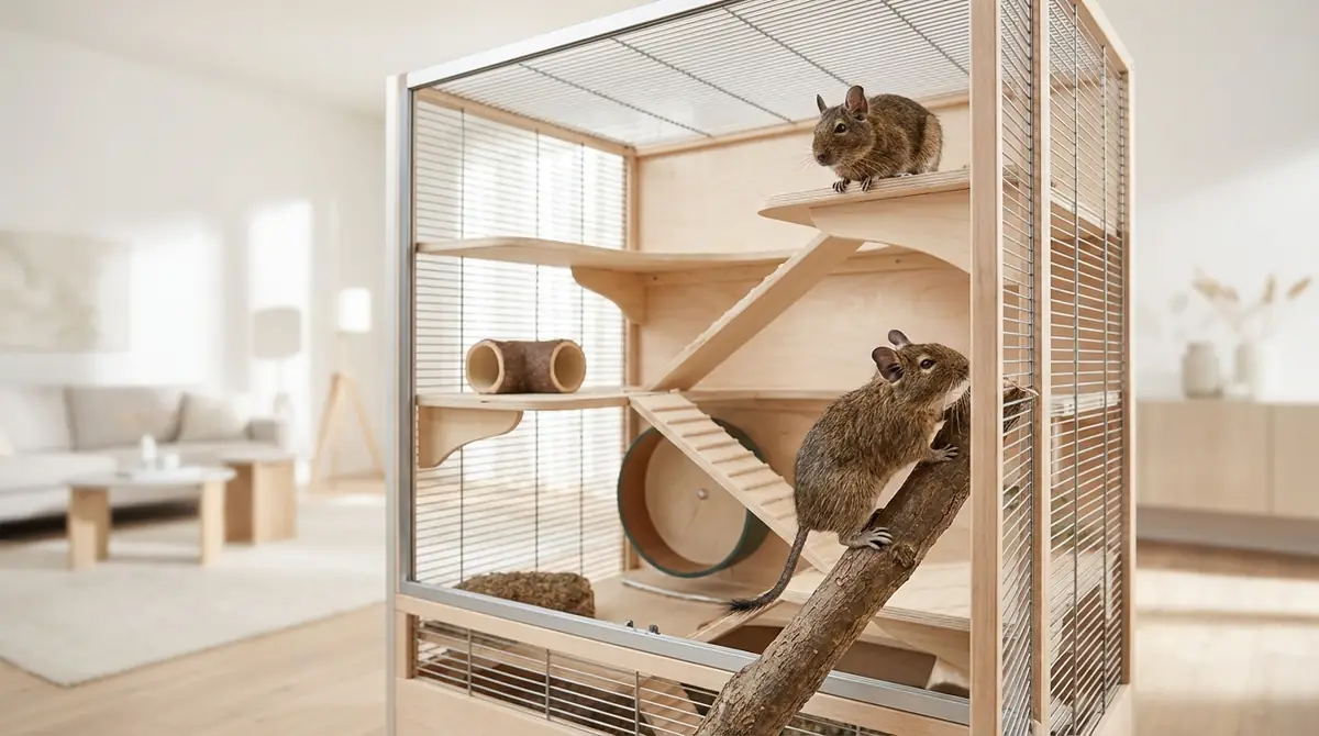 デグーのケージに大きなサイズが必要な3つの理由