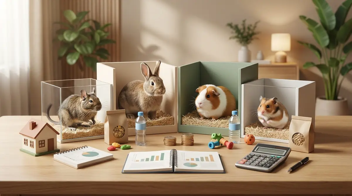 デグーと他の小動物の月々費用を比較