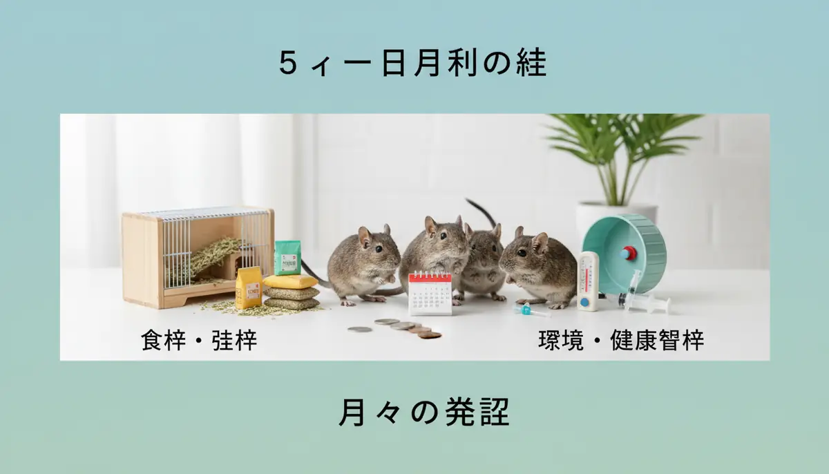 デグーの月々の費用を項目別に詳しく解説
